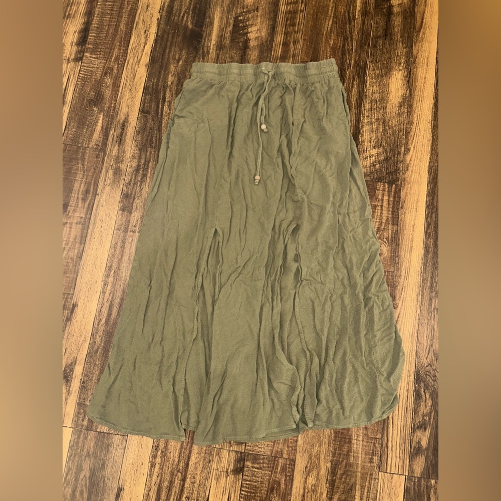 EARTHBOUND WOMENS GREEN BOHO SKIRT SIZE LARGE